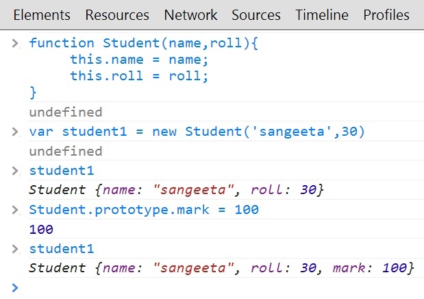 Initially the student1 object has only two properties name and roll By using - photo 2