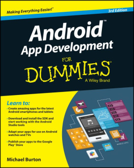 Michael Burton Android App Development For Dummies