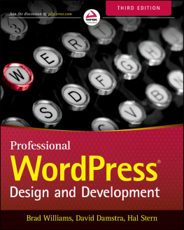 Brad Williams - Professional WordPress: Design and Development