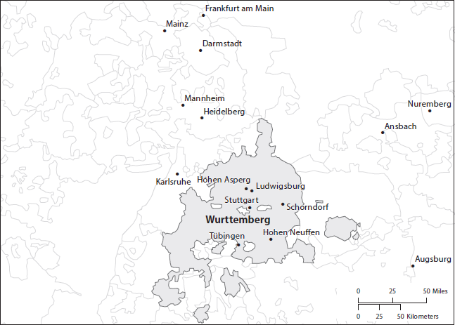 FIGURE 2 Wrttemberg and its environs ca 1730 The Many Deaths of Jew Sss - photo 3