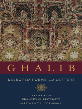 Mirza Asadullah Khan Ghalib - Selected Poems and Letters