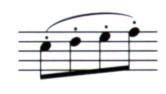 Hooked bowing is similar to the slurred staccato except the first note is - photo 9