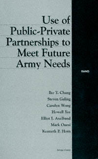 title Use of Public-private Partnerships to Meet Future Army Needs - photo 1