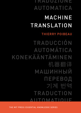 Thierry Poibeau - Machine Translation