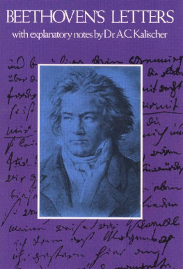 Ludwig van Beethoven Beethoven’s Letters