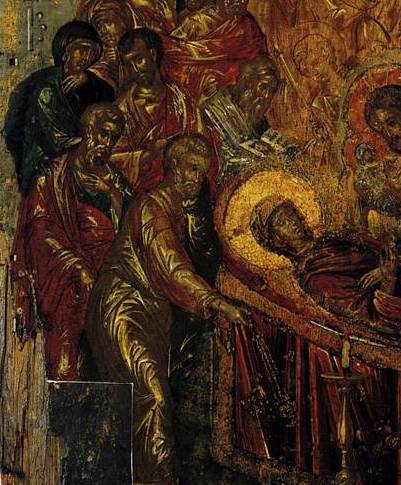 Detail Detail Dormition of the Virgin is held today at Ermoupouli - photo 14