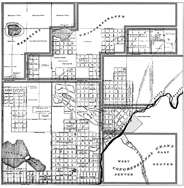 Map of Northwest Denver revised from Rollandets map of 1885 - photo 9