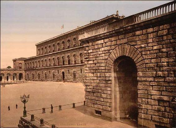 Early 20th-century photograph of the Palazzo Pitti a vast Renaissance palace in - photo 18