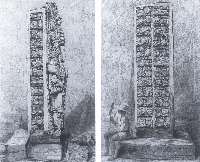 9 10 The side and back of Stela A Copn Honduras engravings from drawings - photo 9