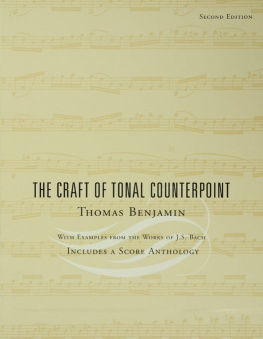 Thomas Benjamin - The Craft of Tonal Counterpoint