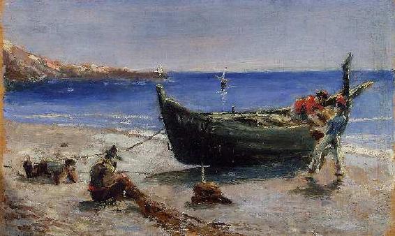 Fishing Boat 1880 Hunting c1879-1880 Nice on the Promenade des Anglais - photo 7