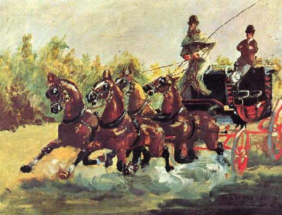 Count Alphonse de Toulouse Lautrec driving a four horse hitch 1881 Crew at - photo 12