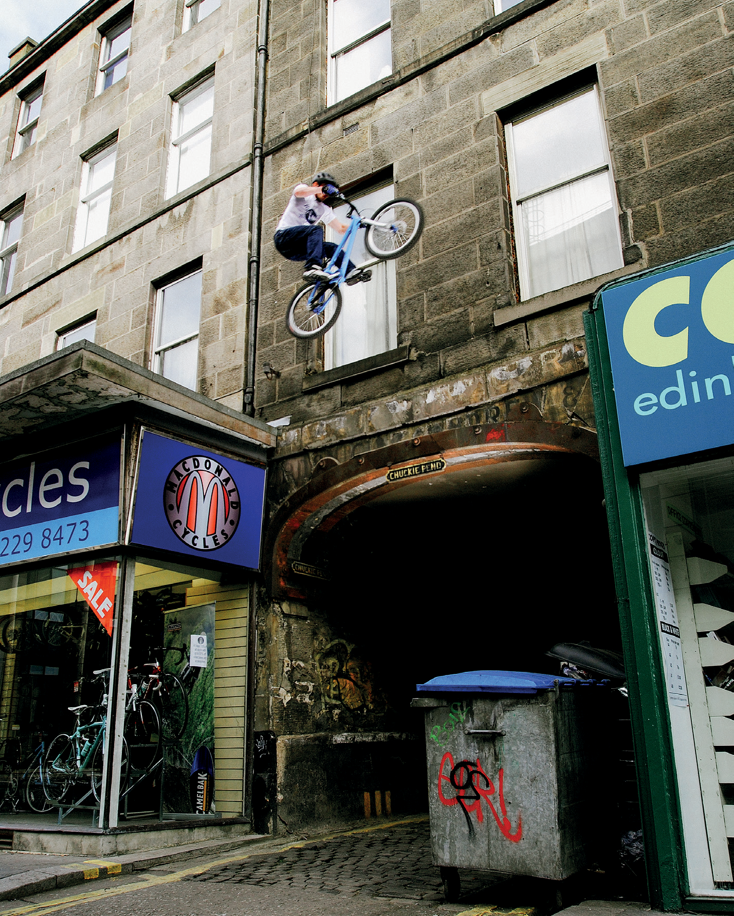 7 Gap from MacDonald Cycles roof to copy shop Edinburgh 2009 8 Gap from - photo 9