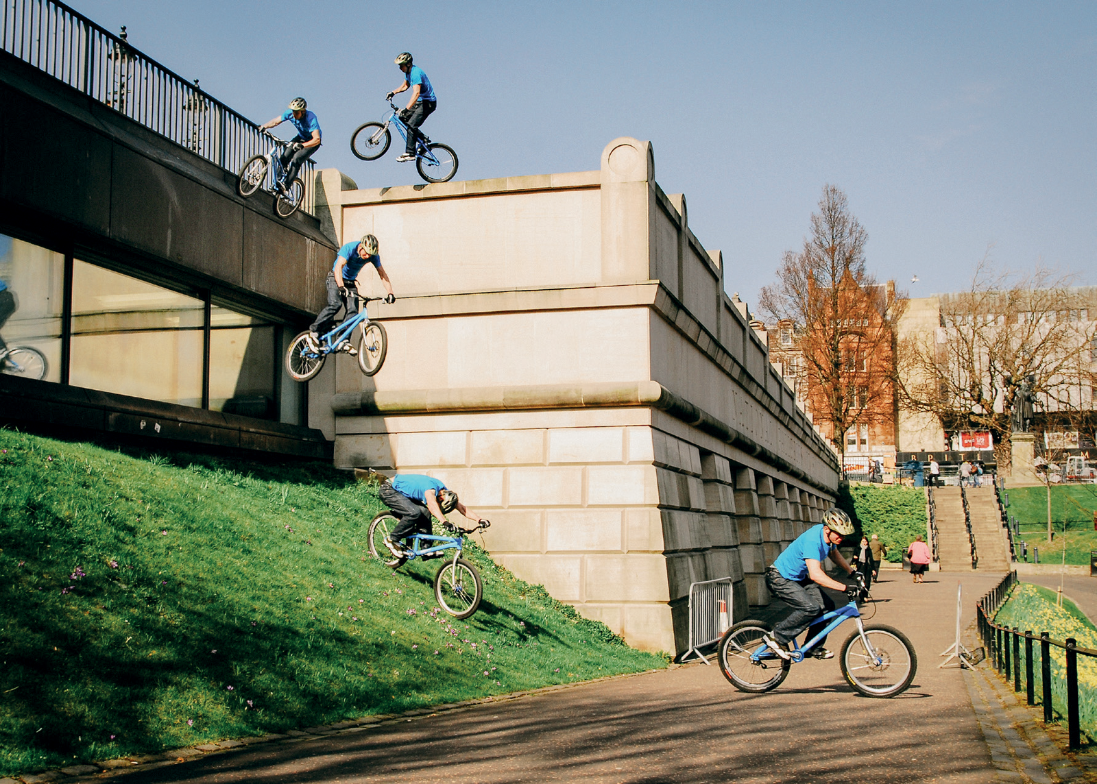 8 Gap from wall ride to drop at the Scottish National Gallery into Princes - photo 10