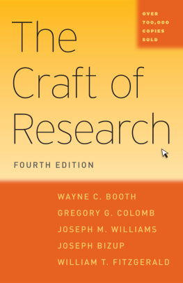 Wayne C. Booth - The Craft of Research