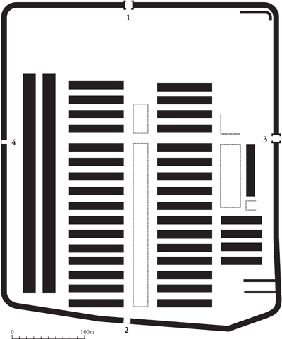 Plan of the Castra Praetoria The area of the praetorian camp was 412 acres - photo 2