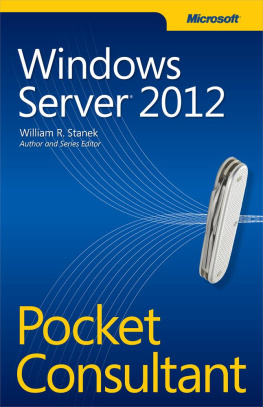 Stanek - Microsoft Windows server 2012 pocket consultant