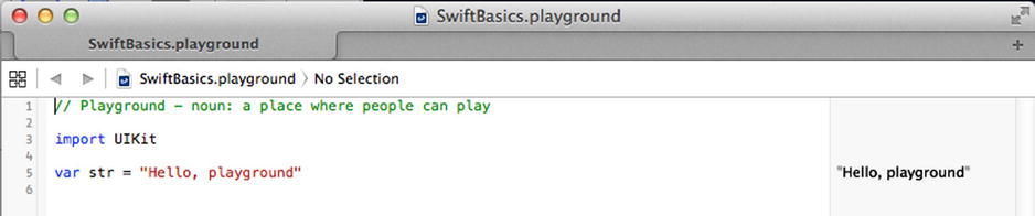 Our newly created playground Playgrounds Comments Variables and Constants - photo 3