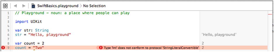 Swift is not a dynamic language You cant change the type of a variable This - photo 5