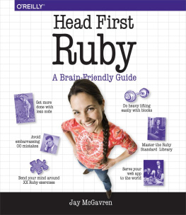 Jay McGavren Head First Ruby: A Brain-Friendly Guide