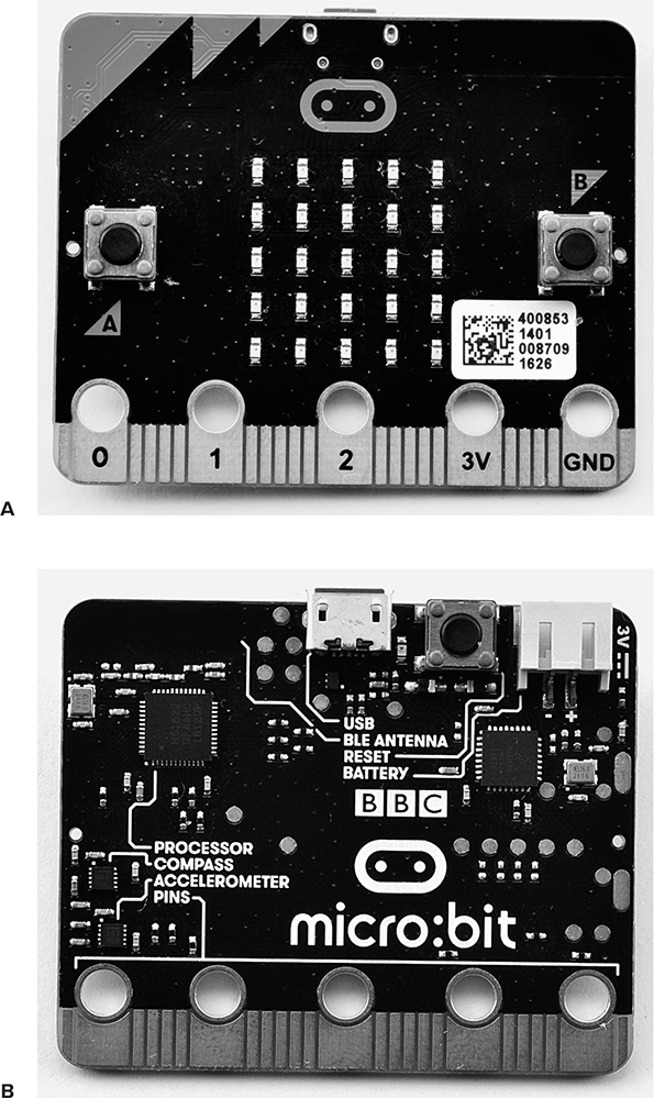 Figure 1-1 The microbit A front B back The microbit was designed for - photo 3