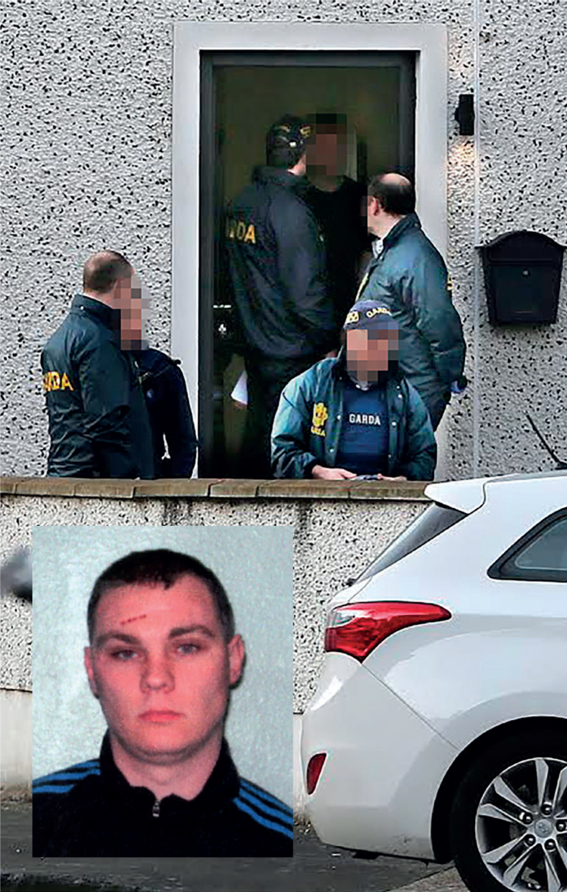 14 Kevin Street garda raid the home of senior cartel member Greg Lynch inset - photo 14