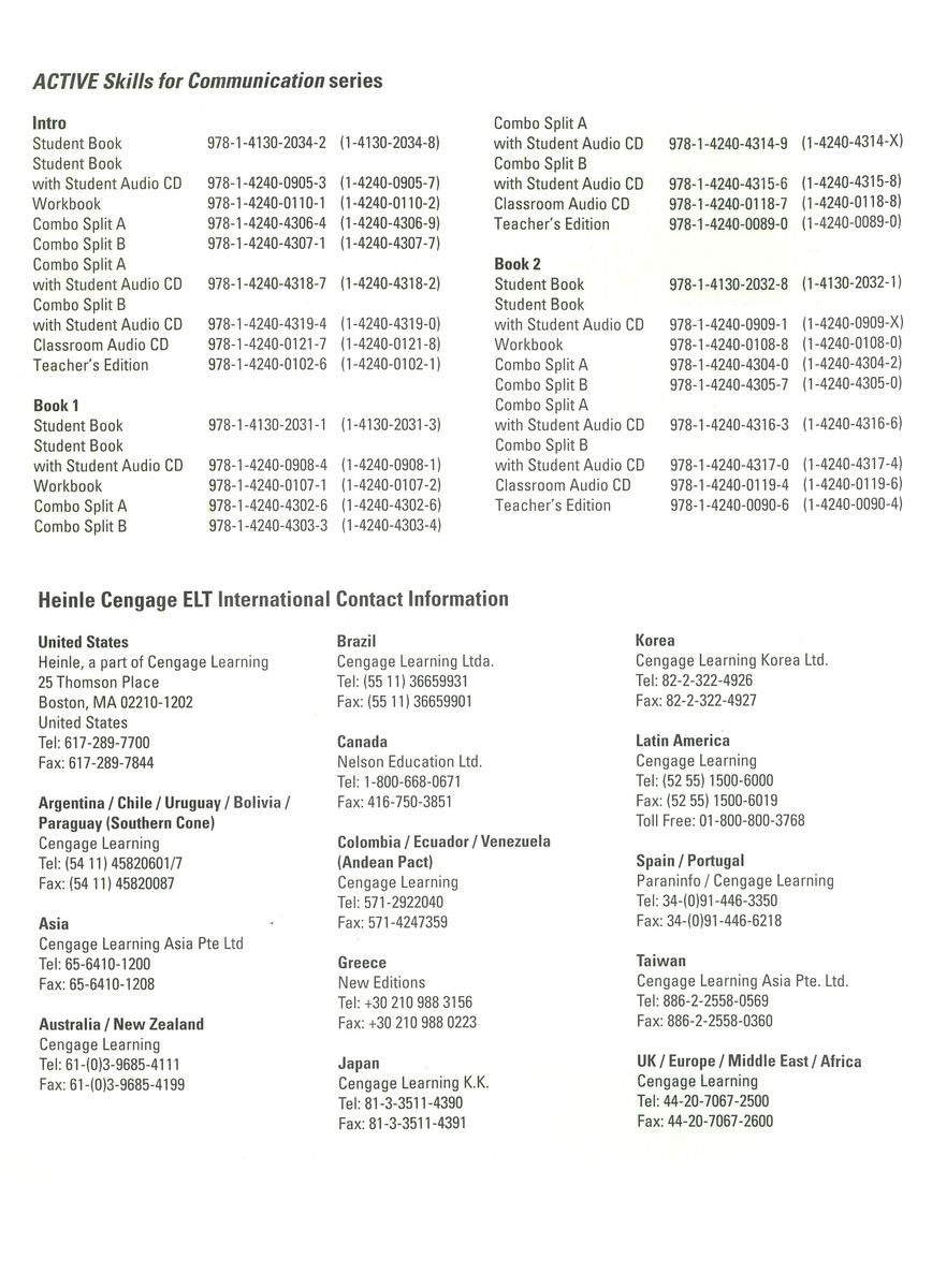 ACTIVE Skills for Communication 1 Student Text - photo 2