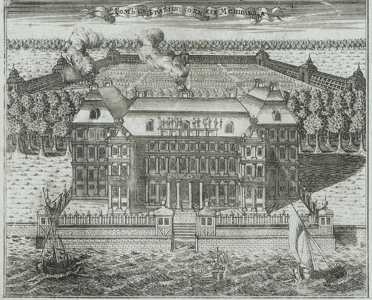 The Menshikov Palace in 1717 Map of St Petersburg c 171820 The gridding - photo 5