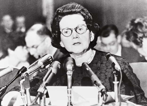 Rachel Carson testifying in 1963 before the Senate subcommittee on the hazards - photo 10