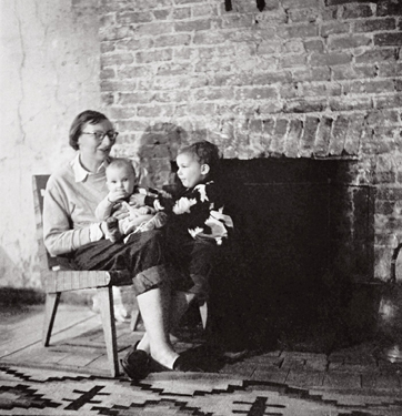 Jane by the fireplace with Ned and Jim in fall 1950 The house had no furnace - photo 14