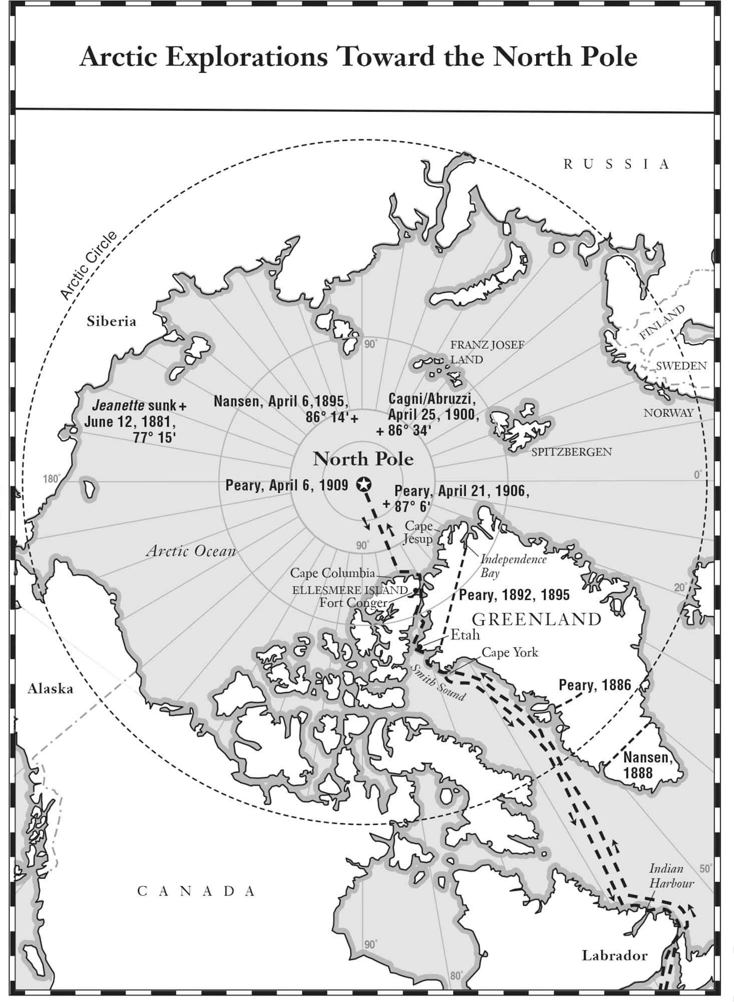 Arctic Explorations Toward the North Pole with Robert Pearys 190809 Route - photo 1