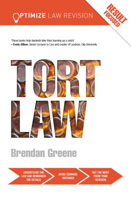 Brendan Greene Optimize Tort Law