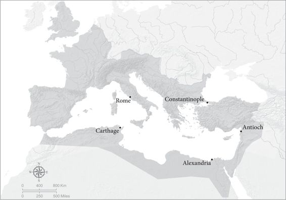 Map 1 The Roman Empire and Its Largest Cities in the Fourth Century Claudians - photo 5