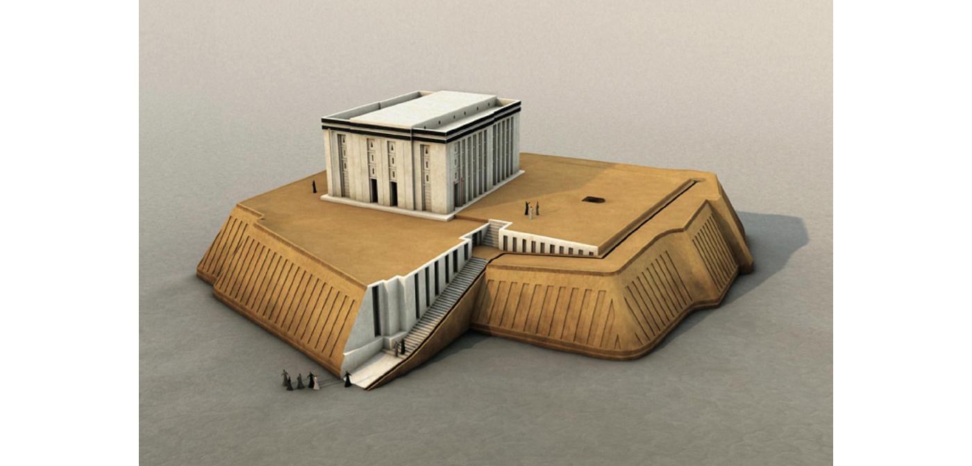 Reconstruction model of the sanctuary of Anu the White Temple on top of the - photo 3