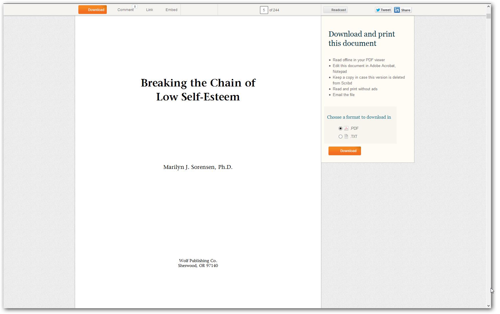 Breaking the Chain of Low Self-Esteem - photo 1