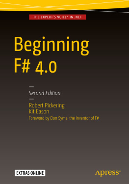 Robert Pickering - Beginning F# 4.0