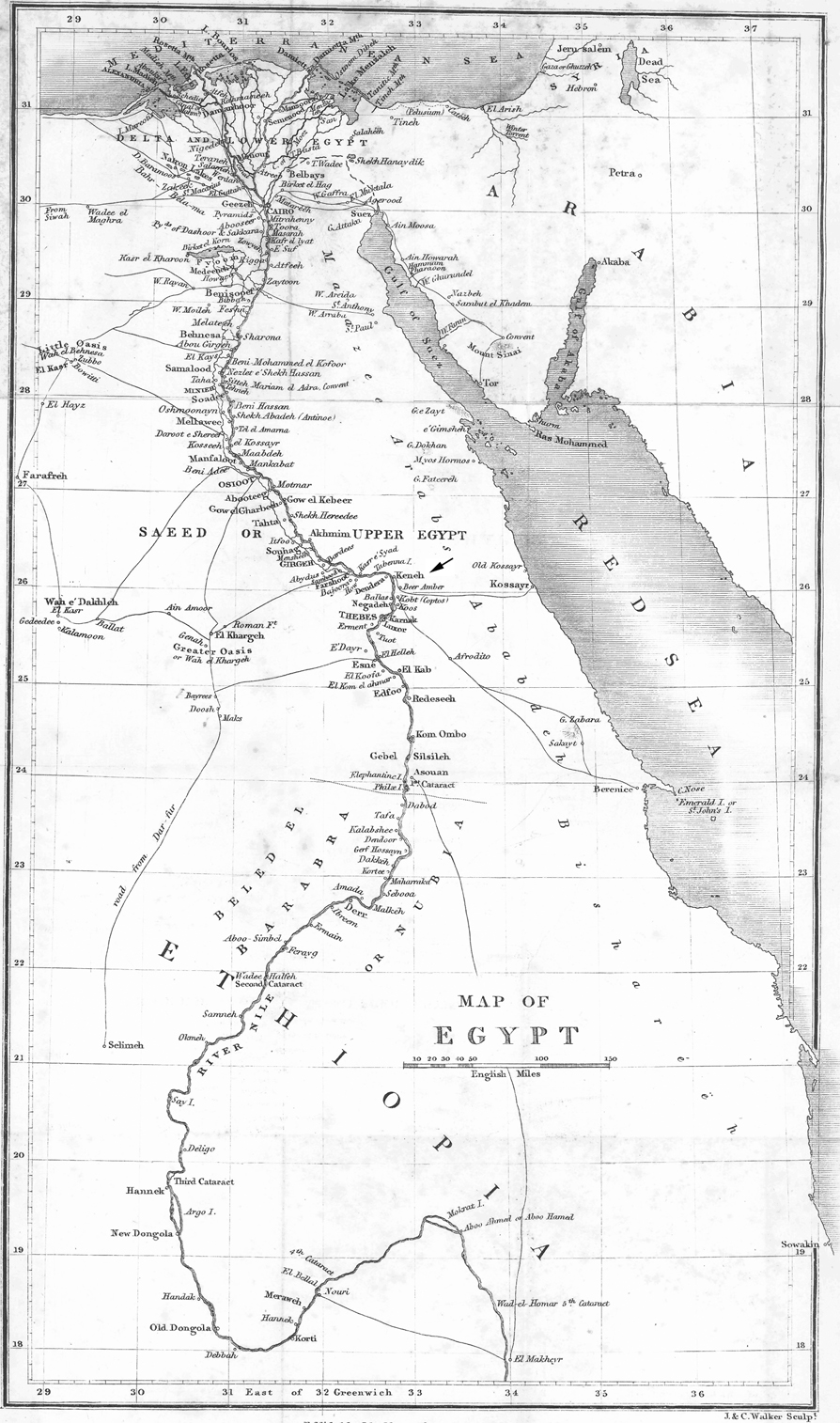 FIGURE 1 Nineteenth-century map of Egypt that shows Qina Province Keneh - photo 3