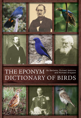 Bo Beolens The Eponym Dictionary of Birds