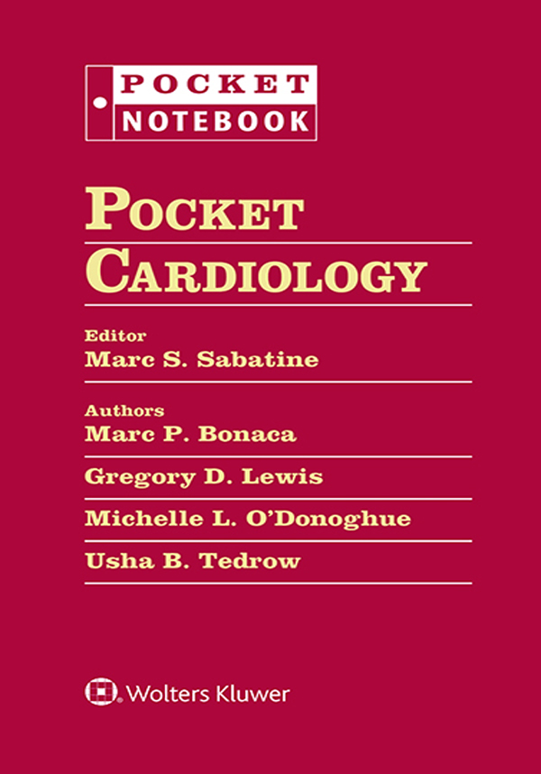 Pocket CARDIOLOGY A Companion to P - photo 1