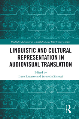 Irene Ranzato - Linguistic and Cultural Representation in Audiovisual Translation