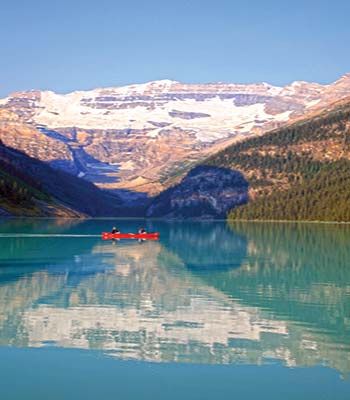 canoeing on Lake Louise Bow Lake When to Go While the Canadian Rockies - photo 9