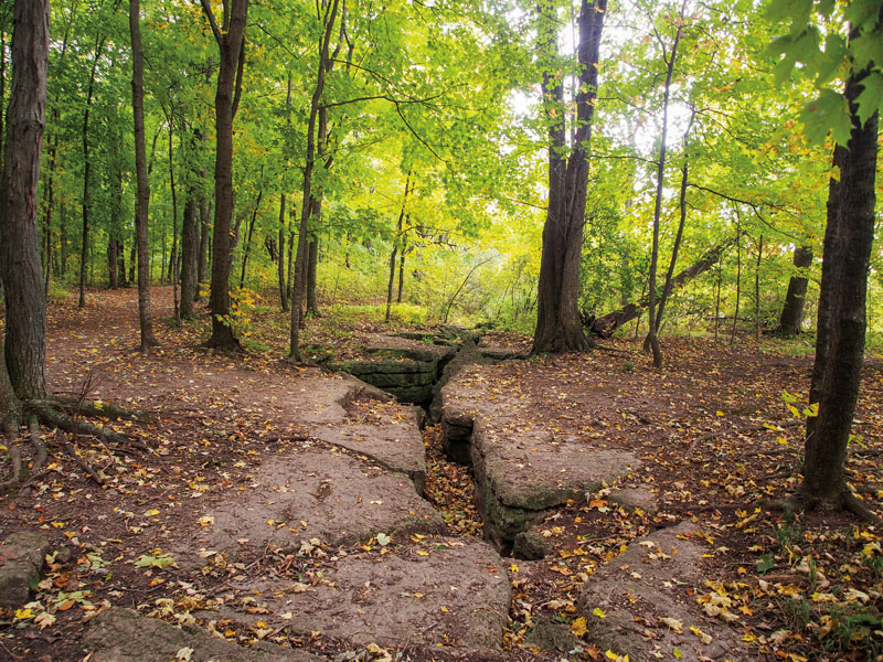 Fractured bedrock near the Niagara Escarpment in High Cliff State Park I f - photo 4