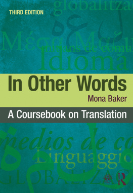 Mona Baker In Other Words: A Coursebook on Translation