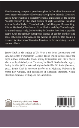 Laurie Kruk - Double-Voicing the Canadian Short Story