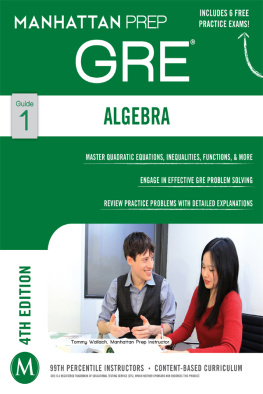 Manhattan Prep GRE Algebra Strategy Guide