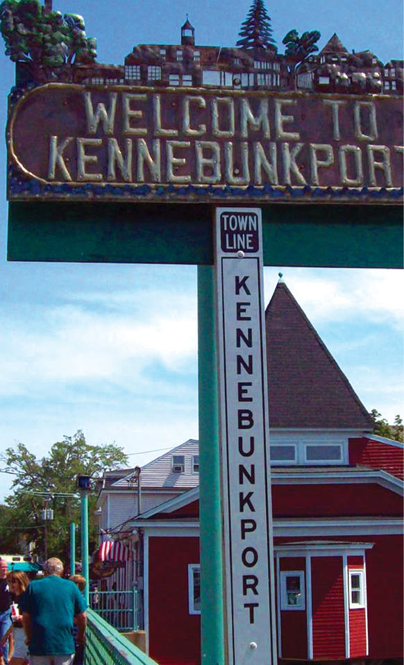 A vintage sign welcomes visitors to charming Kennebunkport full of - photo 11