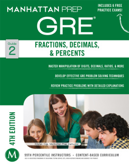 Manhattan Prep GRE Fractions, Decimals, & Percents