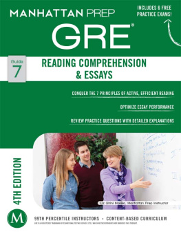 Manhattan Prep - GRE Reading Comprehension & Essays