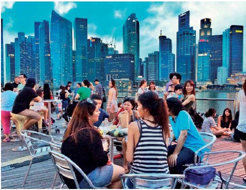 Restaurants and bars line the waterfront of Singapore making it a scenic place - photo 1