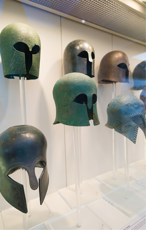 Charioteer helmets are among the evocative relics displayed at Olympia - photo 17